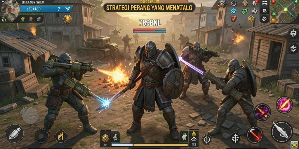 Tangkapan layar menampilkan aksi strategi intens di dalam 789BNL.