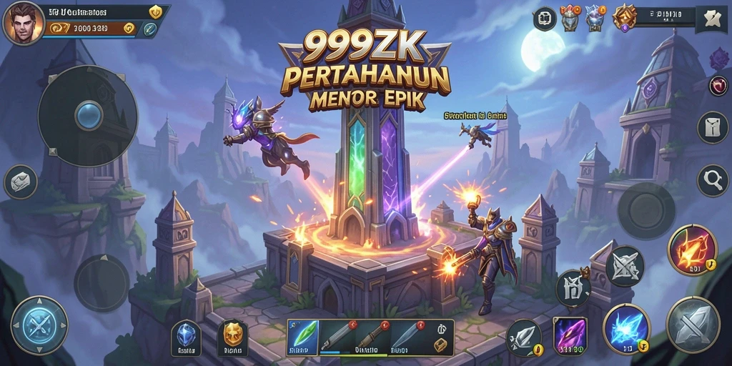 Gameplay mendebarkan di dunia Tower Defense