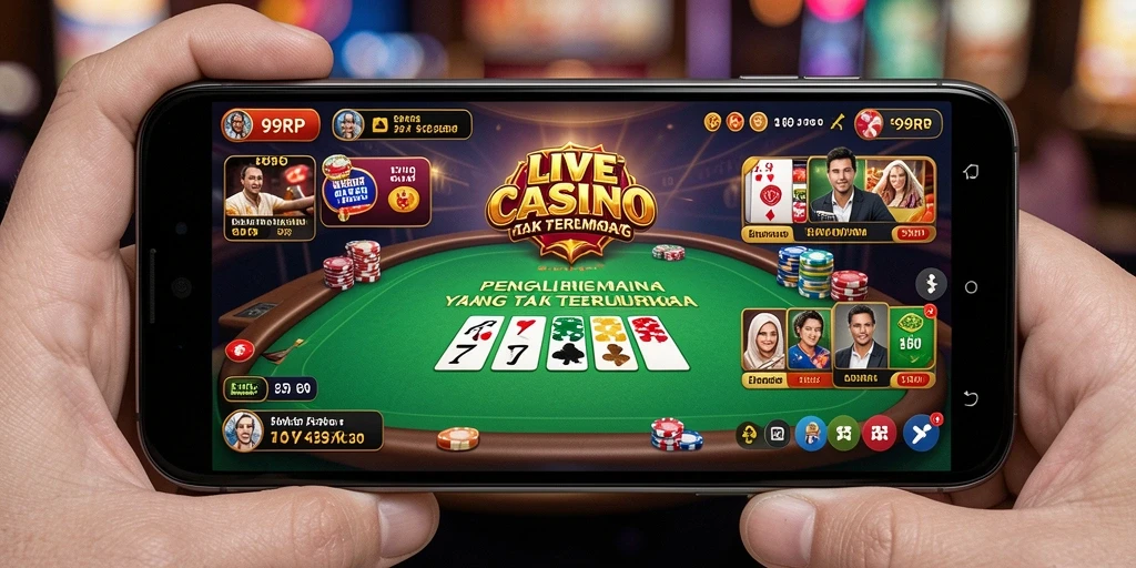 Tampilan menarik gameplay Live Casino di 99RP.