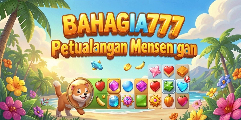 Screenshot gameplay seru BAHAGIA777 dengan tantangan Match-3.