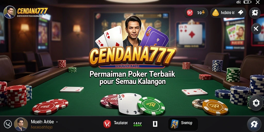 Screenshot gameplay CENDANA777 menampilkan aksi seru permainan Poker.