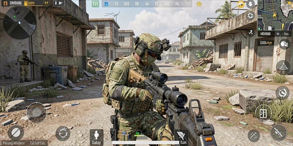 Tampilan aksi gameplay DMD686 yang menegangkan dan mendebarkan.