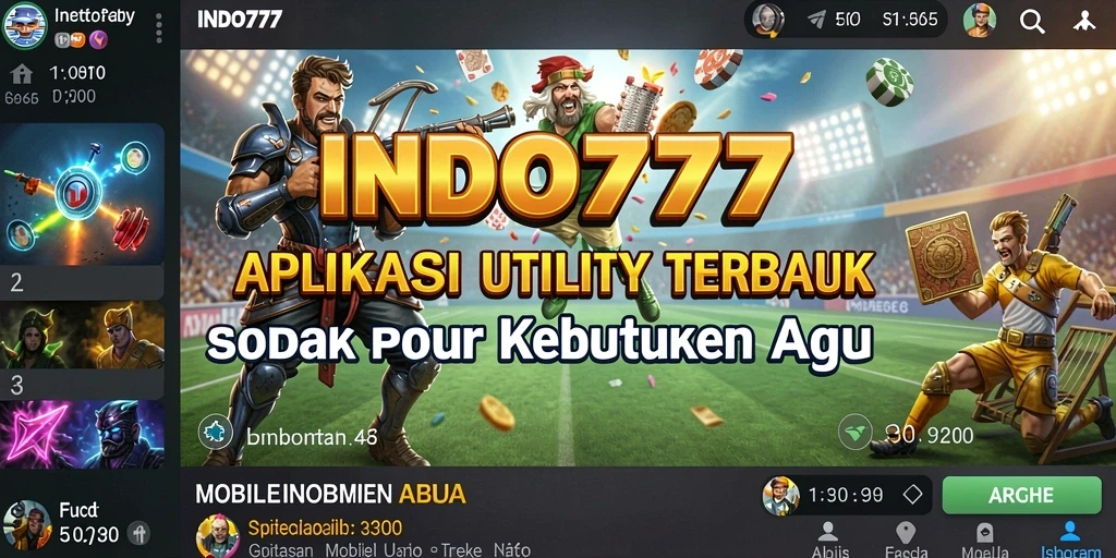 Screenshot INDO777 menunjukkan tampilan antarmuka aplikasi Utility yang user-friendly.