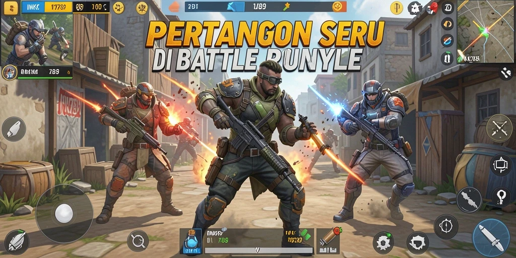 Screenshot gameplay INK789 menampilkan aksi seru di arena Battle Royale.