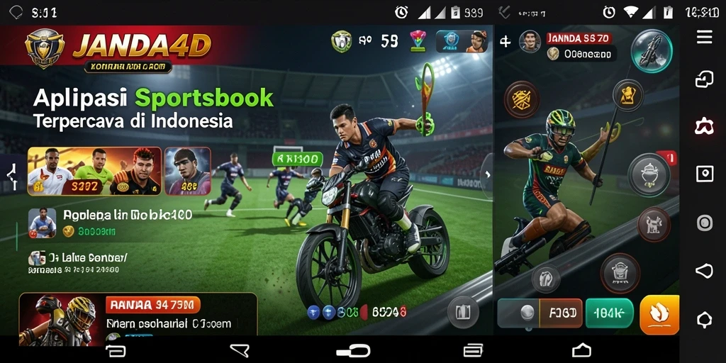 Screenshot utama JANDA4D menampilkan antarmuka taruhan olahraga yang interaktif.