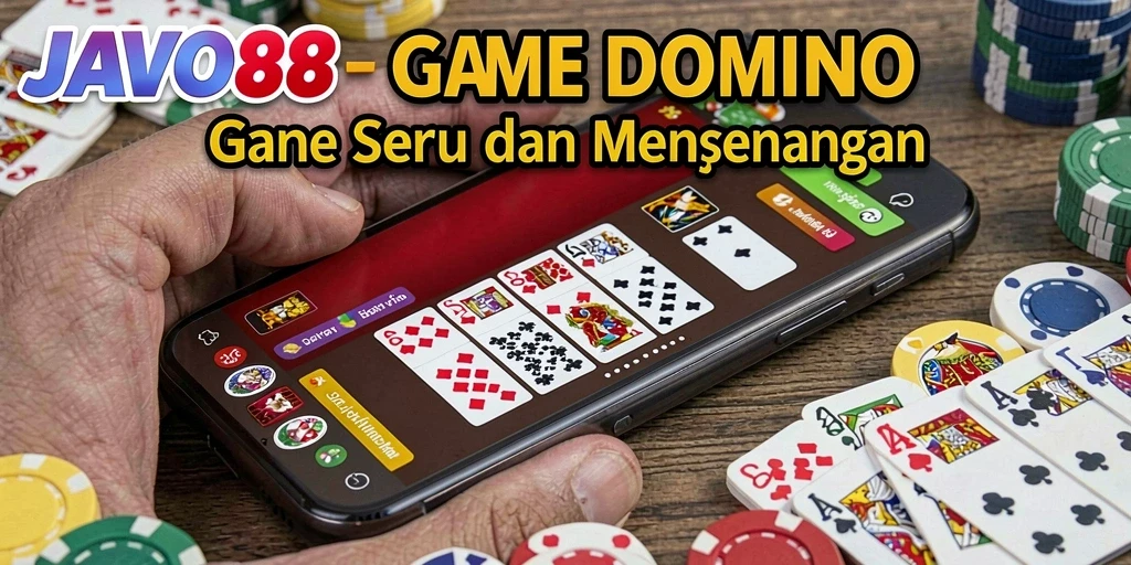 Tampilan menarik saat memainkan game Domino JAVO88.