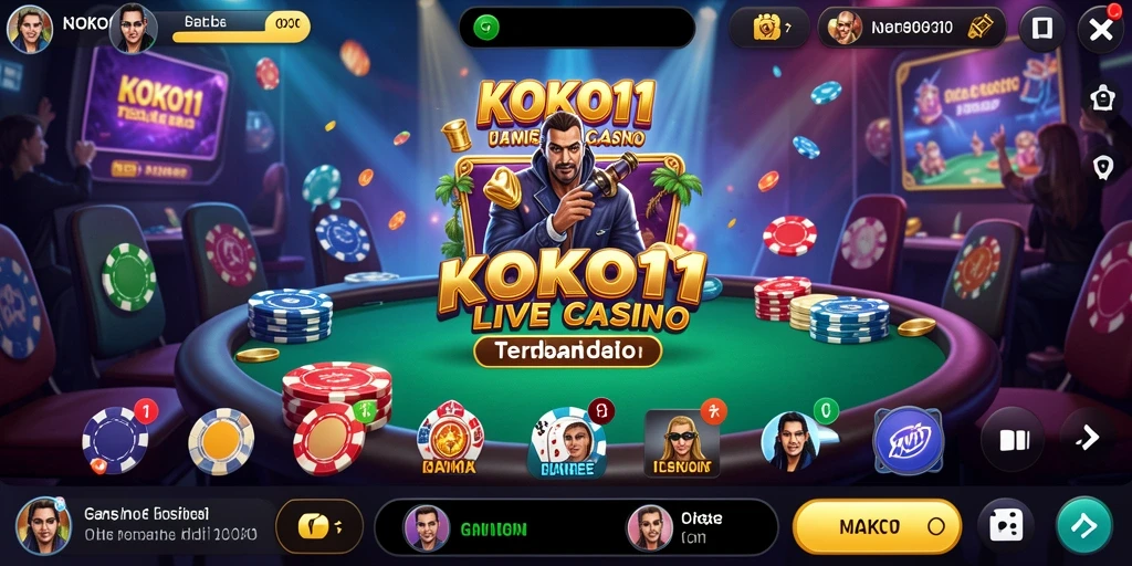 Tampilan permainan Live Casino yang mendebarkan di KOKO11.