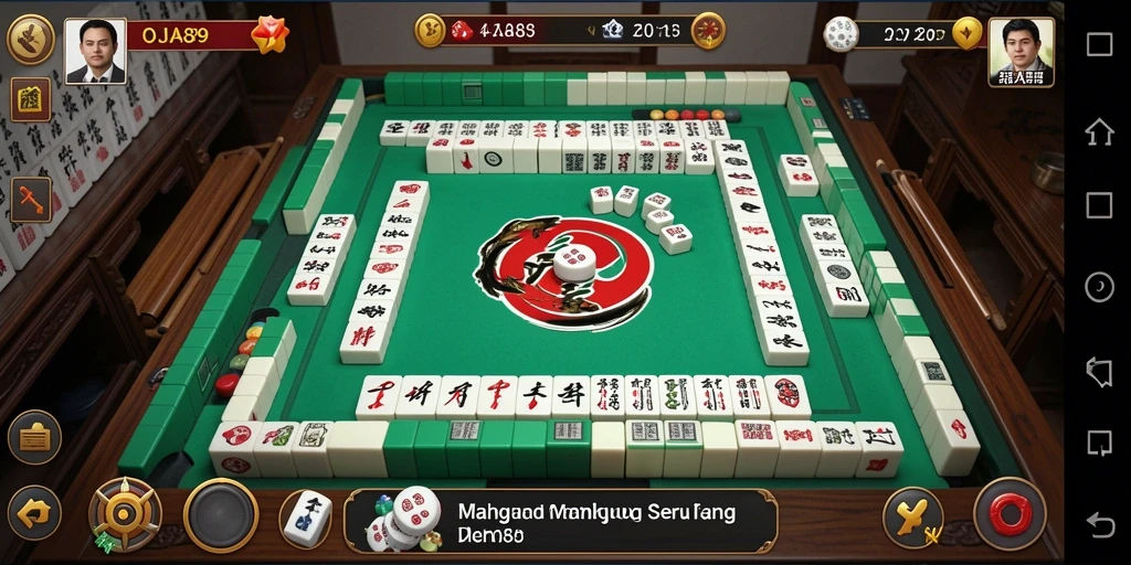 Tangkapan layar gameplay OJA89 menampilkan antarmuka permainan Mahjong yang menawan.
