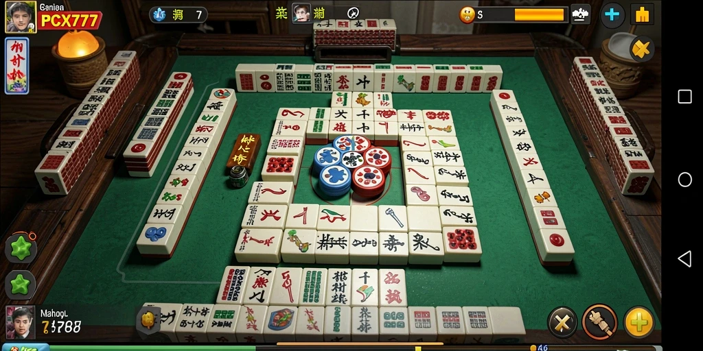 Tampilan gameplay Mahjong yang menarik dan mendebarkan di PCX777.