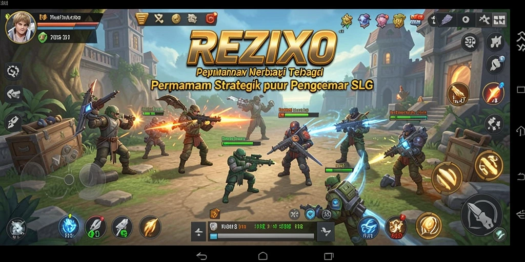 Tampilan gameplay menarik di dunia REZIXO yang penuh strategi.