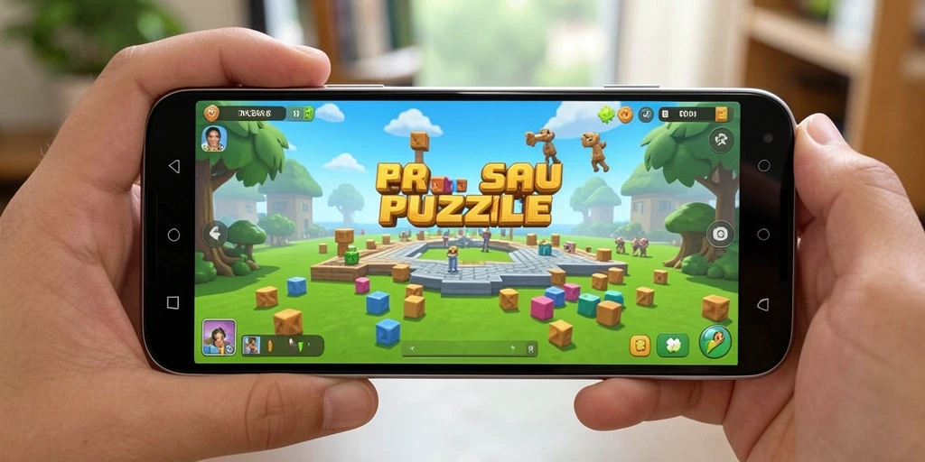 Screenshot gameplay RK88 menampilkan tantangan Puzzle yang menarik.