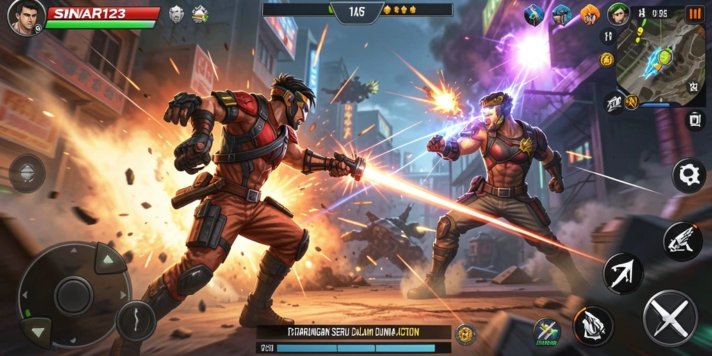 Tangkapan layar utama gameplay SINAR123 yang penuh aksi.