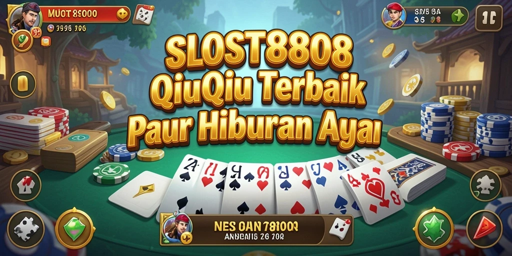 Tampilan gameplay seru dalam SLOST8808 dengan kartu QiuQiu.