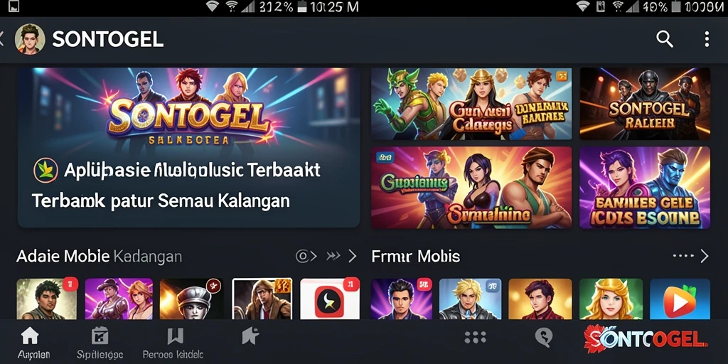 Tampilan interaktif antarmuka SONTOGEL saat mendengarkan musik.