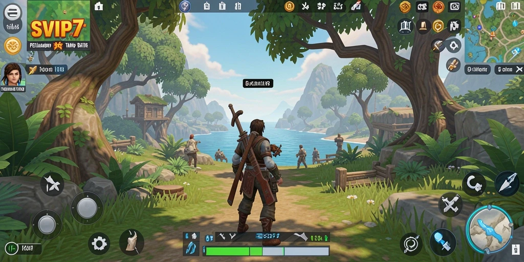 Tampilan gameplay epik di dunia terbuka SVIP7.
