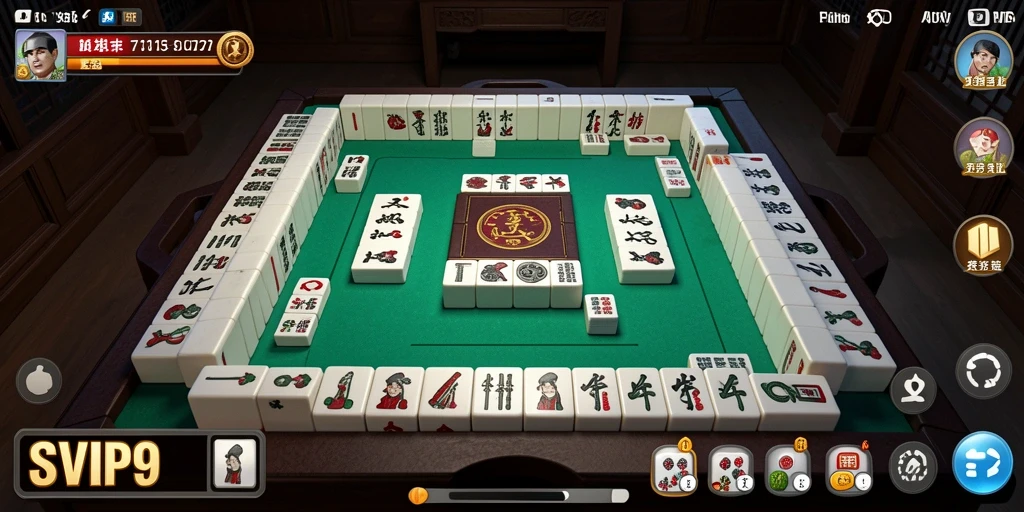 Tangkapan layar gameplay SVIP9 dengan tampilan grafis Mahjong yang menawan.