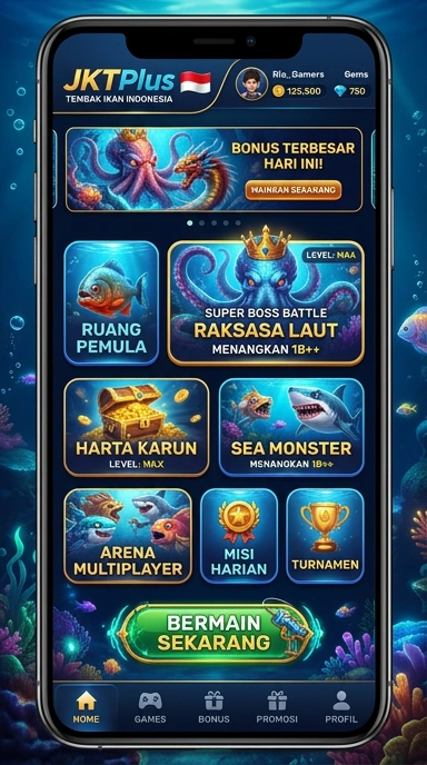 Tampilan antarmuka jktplus yang intuitif dan menarik.